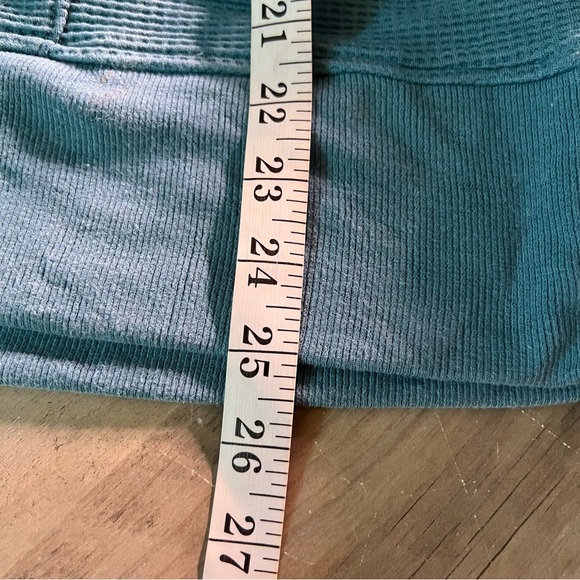 Athleta Balance Waffle Hoodie Sweatshirt Size 2X Teal Green Oversized Comfy - Picture 12 of 13